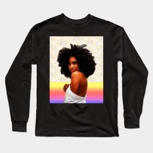 Brunette Woman Long Sleeve T-Shirt